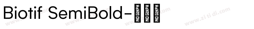 Biotif SemiBold字体转换
